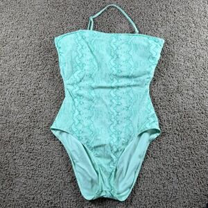 NINETY-NINE One Piece Swimsuit Mint Green Snake Cutout Bathing Suit XXL beach